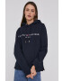 Tommy Hilfiger Суичър дамски в тъмносиньо с апликация - Pepit.bg