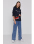 Tommy Hilfiger Суичър дамски в тъмносиньо с апликация - Pepit.bg