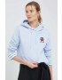 Tommy Hilfiger Суичър в синьо с качулка с апликация - Pepit.bg