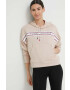 Tommy Hilfiger Суичър в бежово с качулка с десен - Pepit.bg