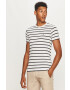 Tommy Hilfiger Тениска в бяло с яка тип peter pan - Pepit.bg