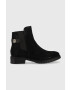 Tommy Hilfiger Велурени боти челси Th Suede Flat Boot - Pepit.bg
