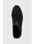 Tommy Hilfiger Велурени боти челси Th Suede Flat Boot в тъмносиньо с равна подметка - Pepit.bg