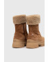Tommy Hilfiger Велурени боти Warm Lining Suede Low Boot в кафяво с платформа с изолация - Pepit.bg