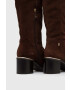 Tommy Hilfiger Велурени ботуши Th Belt Suede Overknee Boot - Pepit.bg