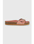 Tommy Hilfiger Велурени чехли TH MULE SANDAL SUEDE в розово FW0FW07071 - Pepit.bg