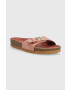 Tommy Hilfiger Велурени чехли TH MULE SANDAL SUEDE в розово FW0FW07071 - Pepit.bg