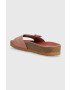 Tommy Hilfiger Велурени чехли TH MULE SANDAL SUEDE в розово FW0FW07071 - Pepit.bg