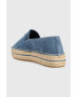 Tommy Hilfiger Велурени еспадрили TH SUEDE FLATFORM ESPADRILLE в синьо с платформа FW0FW07069 - Pepit.bg