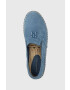 Tommy Hilfiger Велурени еспадрили TH SUEDE FLATFORM ESPADRILLE в синьо с платформа FW0FW07069 - Pepit.bg