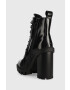 Tommy Jeans Боти Heeled Boot в черно с висок ток - Pepit.bg