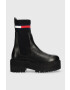 Tommy Jeans Боти челси Tamy Higher - 2a Chelsea в черно с платформа - Pepit.bg