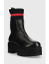 Tommy Jeans Боти челси Tamy Higher - 2a Chelsea в черно с платформа - Pepit.bg