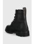Tommy Jeans Боти Lace Up Flat Boot в черно с равна подметка - Pepit.bg
