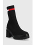 Tommy Jeans Боти Water Resistent Knitted Boot в черно с висок ток - Pepit.bg