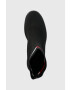 Tommy Jeans Боти Water Resistent Knitted Boot в черно с висок ток - Pepit.bg