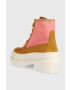 Tommy Jeans Боти Womens Foxing Lace Up Boot в кафяво с платформа - Pepit.bg