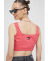 Tommy Jeans Дънков топ в розово - Pepit.bg