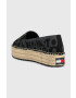 Tommy Jeans Еспадрили LOGOMANIA ESPADRILLE в черно с платформа EN0EN02079 - Pepit.bg