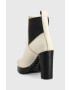 Tommy Jeans Кожени боти челси Essentials High Heel Boot в бежово с висок ток - Pepit.bg