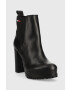 Tommy Jeans Кожени боти челси Essentials High Heel Boot - Pepit.bg