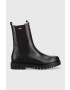 Tommy Jeans Кожени боти челси Long Chelsea Boot в черно с платформа - Pepit.bg