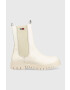 Tommy Jeans Кожени боти челси Long Chelsea Boot в бежово с платформа - Pepit.bg