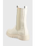 Tommy Jeans Кожени боти челси Long Chelsea Boot в бежово с платформа - Pepit.bg
