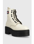 Tommy Jeans Кожени боти Tamy Higher 3A - Zip Up в бежово с платформа - Pepit.bg