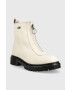 Tommy Jeans Кожени боти Zip Boot в бяло с платформа - Pepit.bg