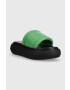 Tommy Jeans Кожени чехли VOLUME SANDAL в зелено с платформа EN0EN02076 - Pepit.bg