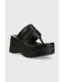Tommy Jeans Кожени джапанки SANDAL PADDED в черно с платформа EN0EN02075 - Pepit.bg