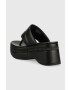 Tommy Jeans Кожени джапанки SANDAL PADDED в черно с платформа EN0EN02075 - Pepit.bg