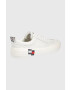 Tommy Jeans Кожени кецове мъжко в бяло - Pepit.bg