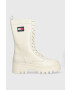 Tommy Jeans Кожени кубинки Fashion Lace Up в бежово с платформа - Pepit.bg