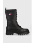Tommy Jeans Кожени кубинки Fashion Lace Up в черно с платформа - Pepit.bg