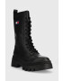 Tommy Jeans Кожени кубинки Fashion Lace Up в черно с платформа - Pepit.bg