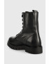 Tommy Jeans Кожени кубинки Lace Up Wmns Boot в черно с равна подметка - Pepit.bg