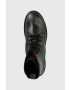 Tommy Jeans Кожени кубинки Lace Up Wmns Boot в черно с равна подметка - Pepit.bg