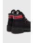 Tommy Jeans Кожени кубинки в черно с платформа - Pepit.bg