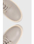 Tommy Jeans Кожени кубинки Flatform Padded Boot в бежово с равна подметка - Pepit.bg