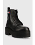 Tommy Jeans Кожени кубинки Tamy Higher 3A - Zip Up в черно с платформа - Pepit.bg