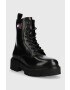 Tommy Jeans Кожени кубинки Urban Lace Up Boot в черно с платформа - Pepit.bg
