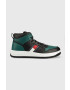 Tommy Jeans Кожени маратонки Leather Mid Cut Basket в черно - Pepit.bg