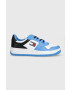 Tommy Jeans Кожени маратонки BASKET LEATHER в синьо EM0EM01162 - Pepit.bg