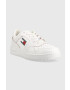 Tommy Jeans Кожени маратонки Etch Basket в бяло - Pepit.bg