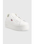 Tommy Jeans Кожени маратонки Flatform Ess в бяло - Pepit.bg