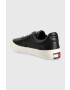 Tommy Jeans Кожени маратонки Leather Soccer Vulc в черно - Pepit.bg