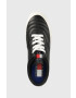 Tommy Jeans Кожени маратонки Leather Soccer Vulc в черно - Pepit.bg