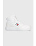 Tommy Jeans Кожени маратонки MID CUT BASKET в бяло EM0EM01164 - Pepit.bg